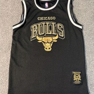Chicago Bulls Kids Black and Gold Jersey